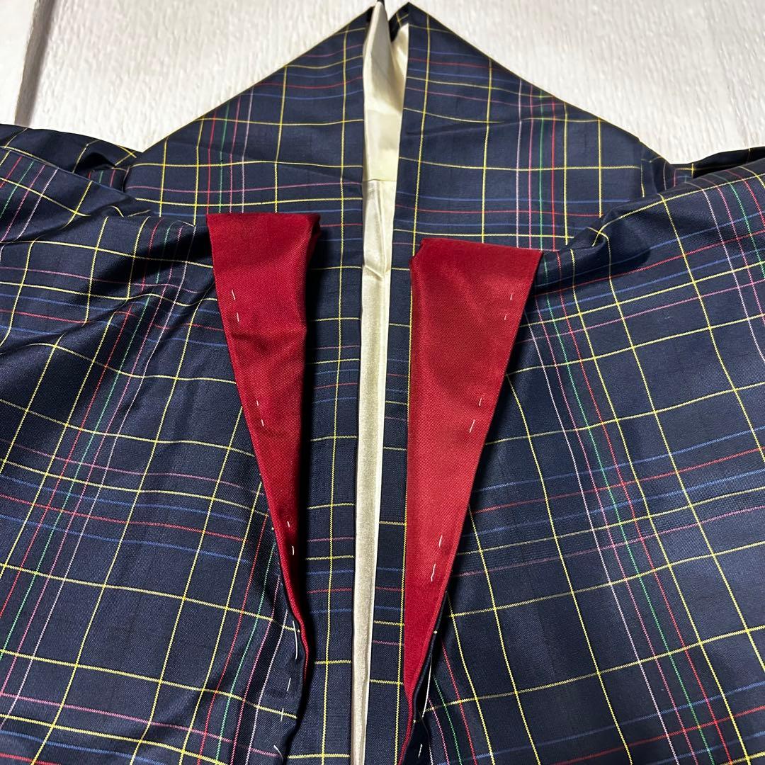 【袷】チェック柄紬 未使用品11135 【袷】チェック柄紬 未使用品11135