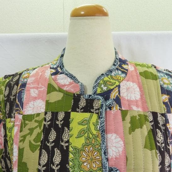 新品 パッチワーク キルト コート エスニック アジアン おしゃれ M060 新品 パッチワーク キルト コート エスニック アジアン おしゃれ M060