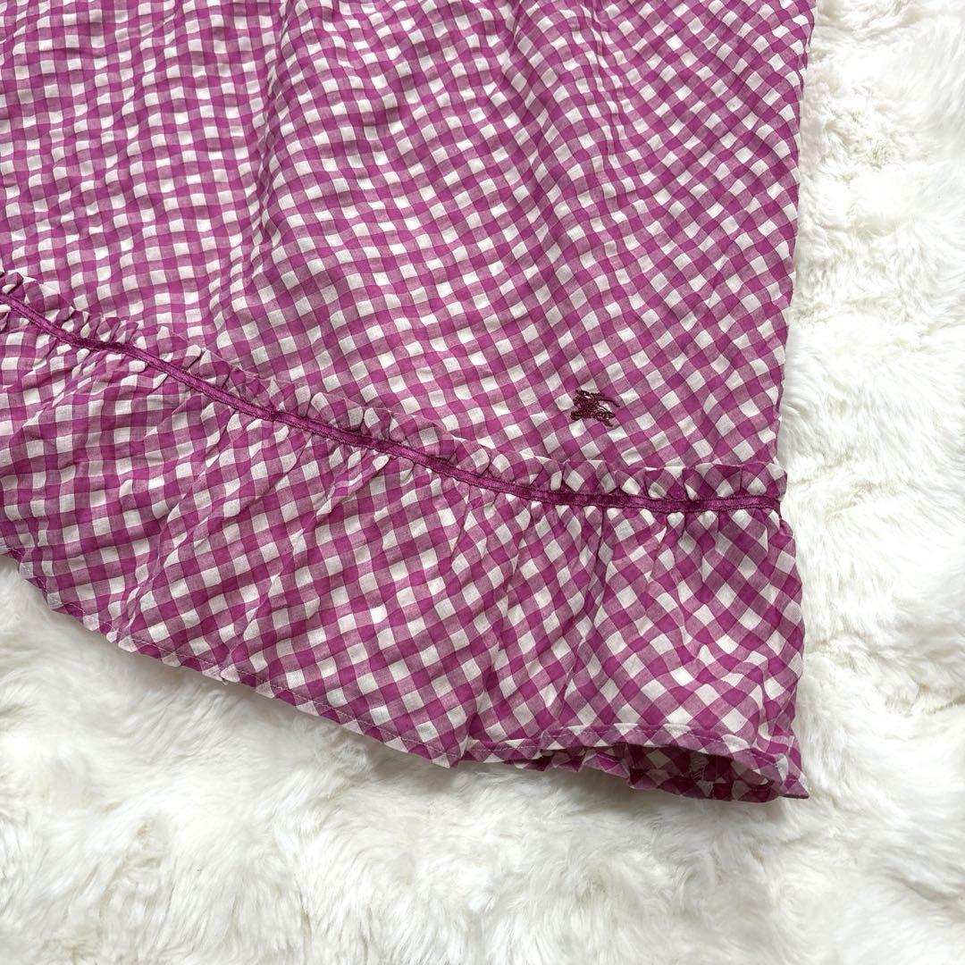 BURBERRY BLUE LABAL バーバリーノースリーブ フリルカットソー