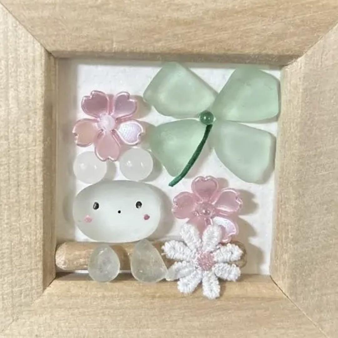 うさぎと四つ葉のクローバー miniシーグラスアート - メルカリ