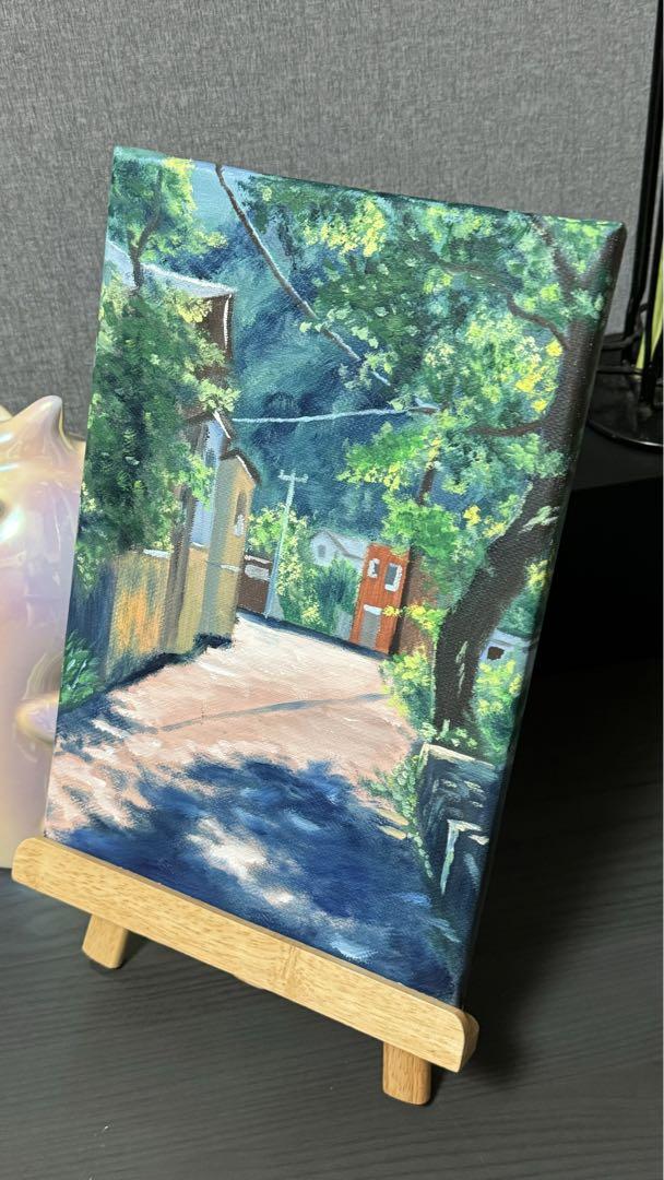 秋の始」 手描き 油絵 油彩画 風景画 原画 - メルカリ