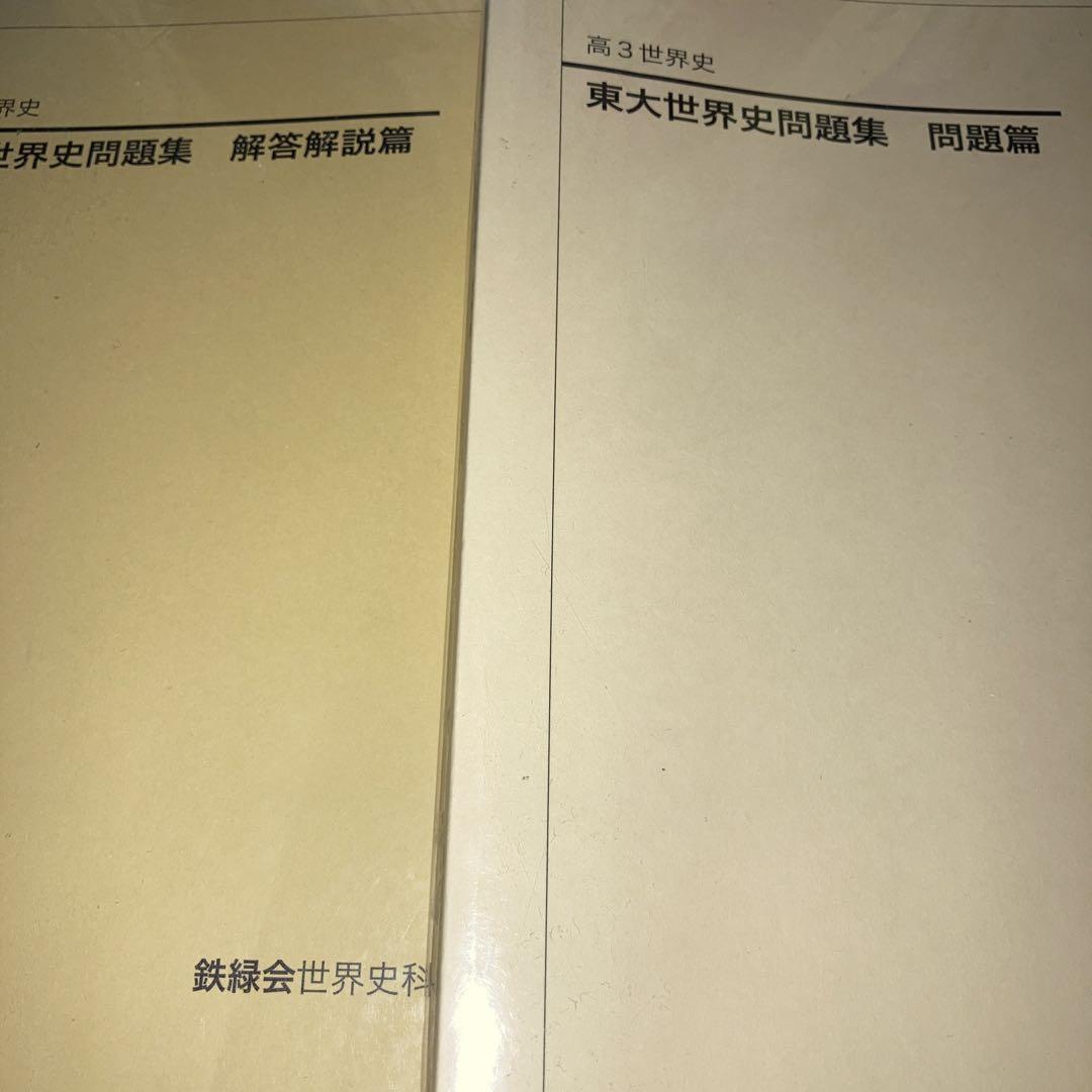 鉄緑会　東大世界史問題集　問題編　解答解説編