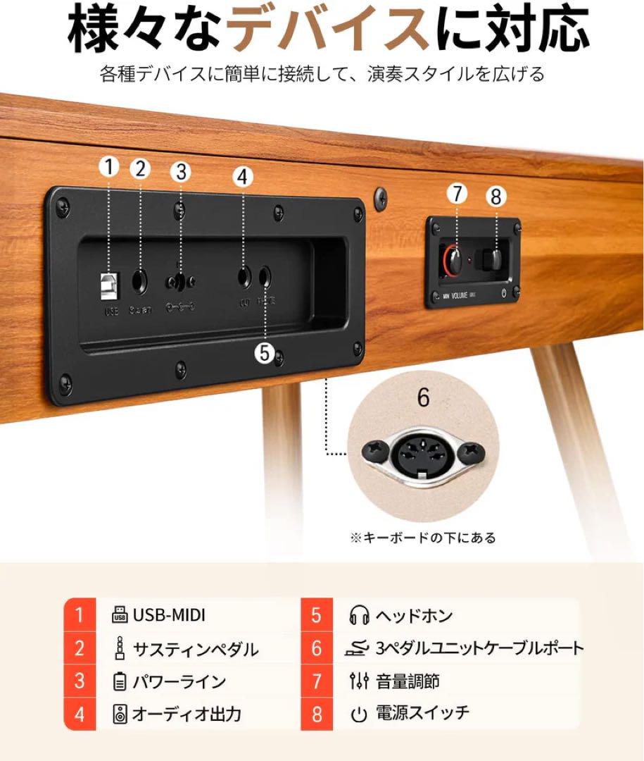 【美品】DONNER 電子ピアノ 88鍵 DDP-80 ハンマーアクション