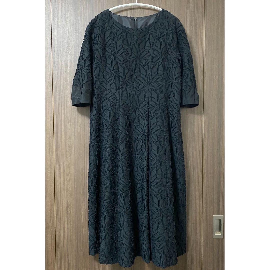 美品✨Gabardine K.T　黒ワンピース　ドレス　Lサイズ　日本製