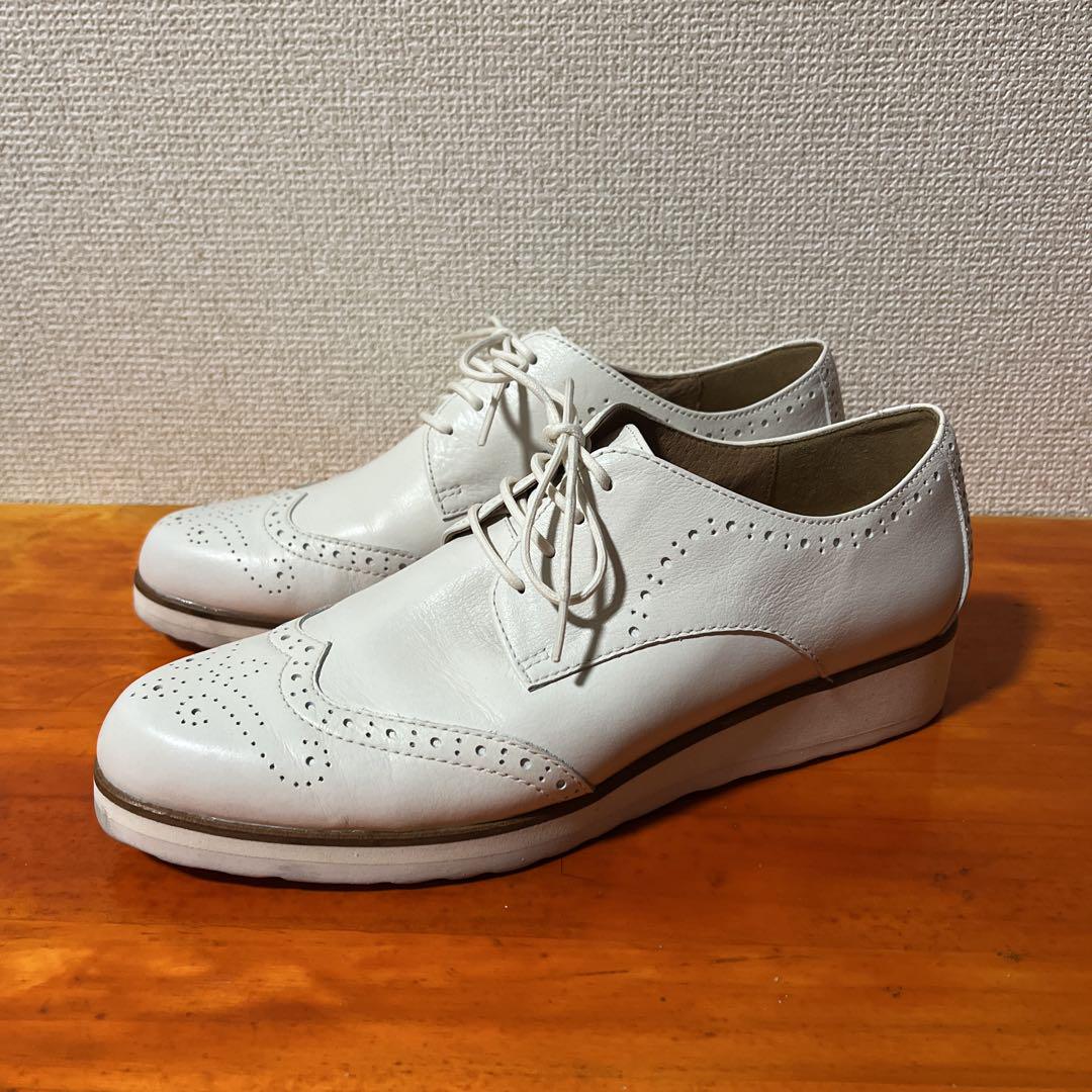 ❀美品 イング レースアップシューズ 24cm 白 ホワイト