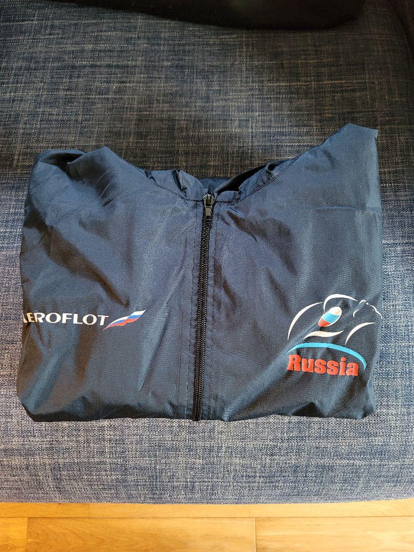 アエロフロート 非売品 フード付きジャケット ネイビー M