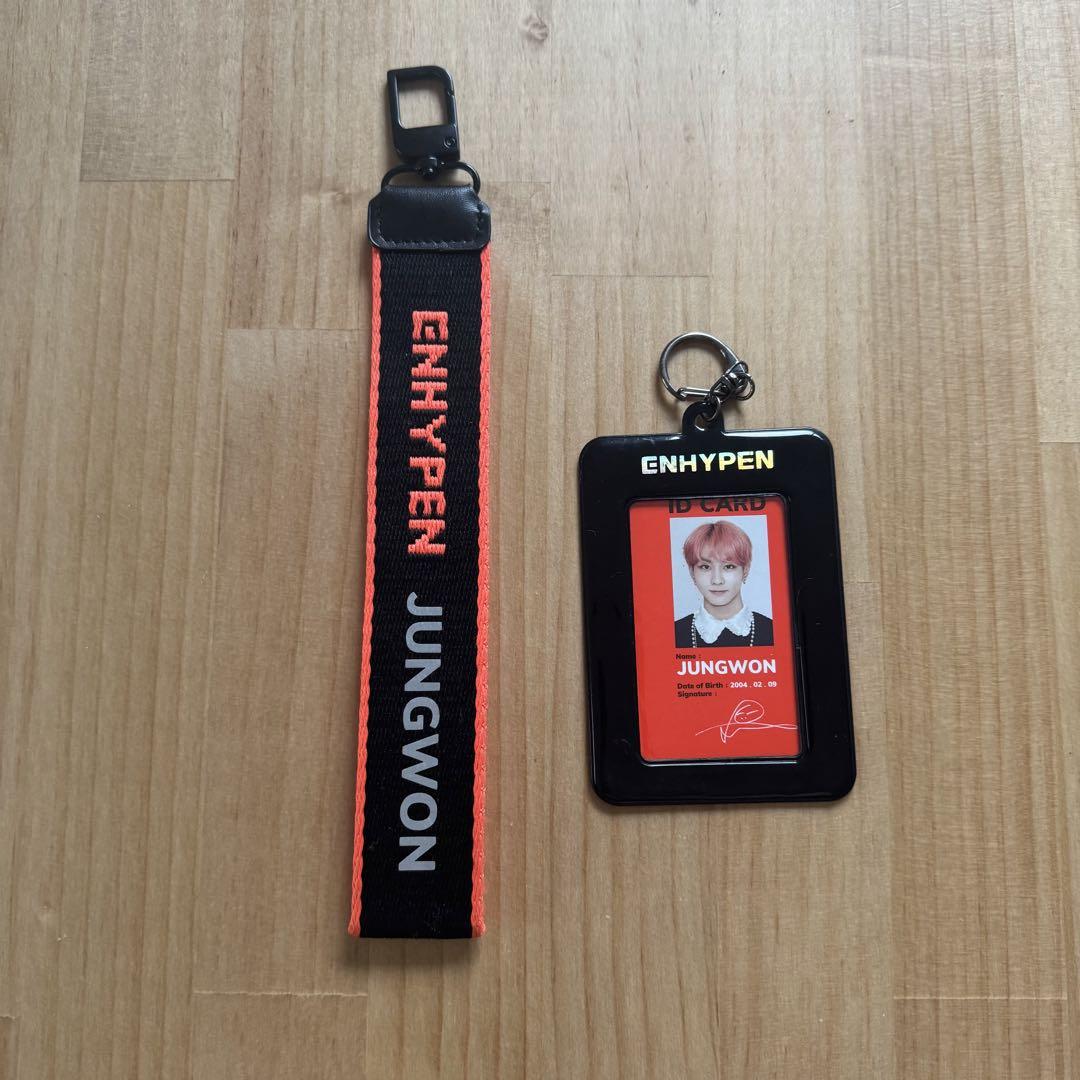 ENHYPEN JUNGWON IDカード、ネームタグ、ストラップ セット ENHYPEN JUNGWON ID Card, Name Tag, and Strap Set