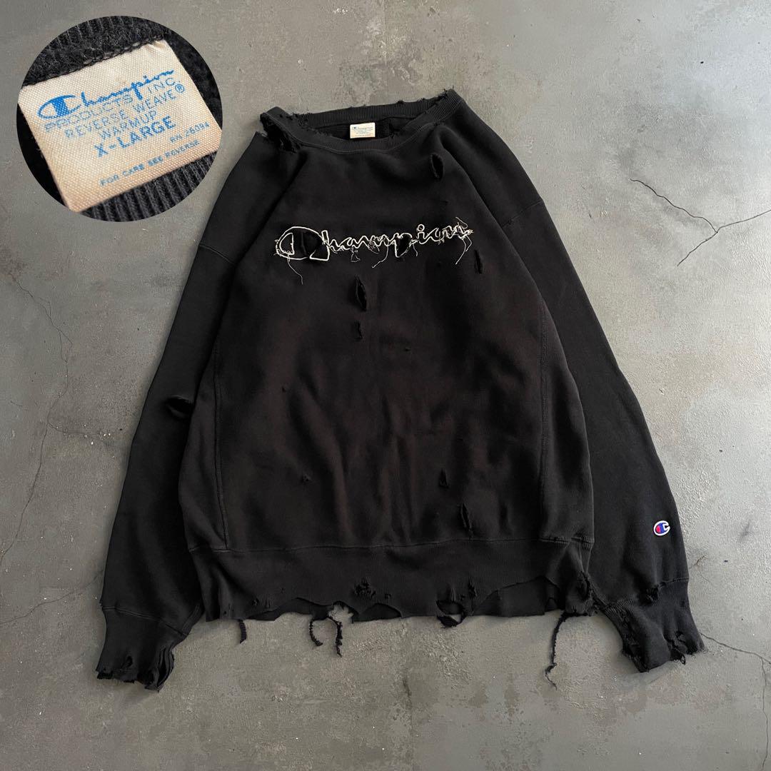 Reverse Weave☆チャンピオン☆ロゴクラッシュ☆boro sweat