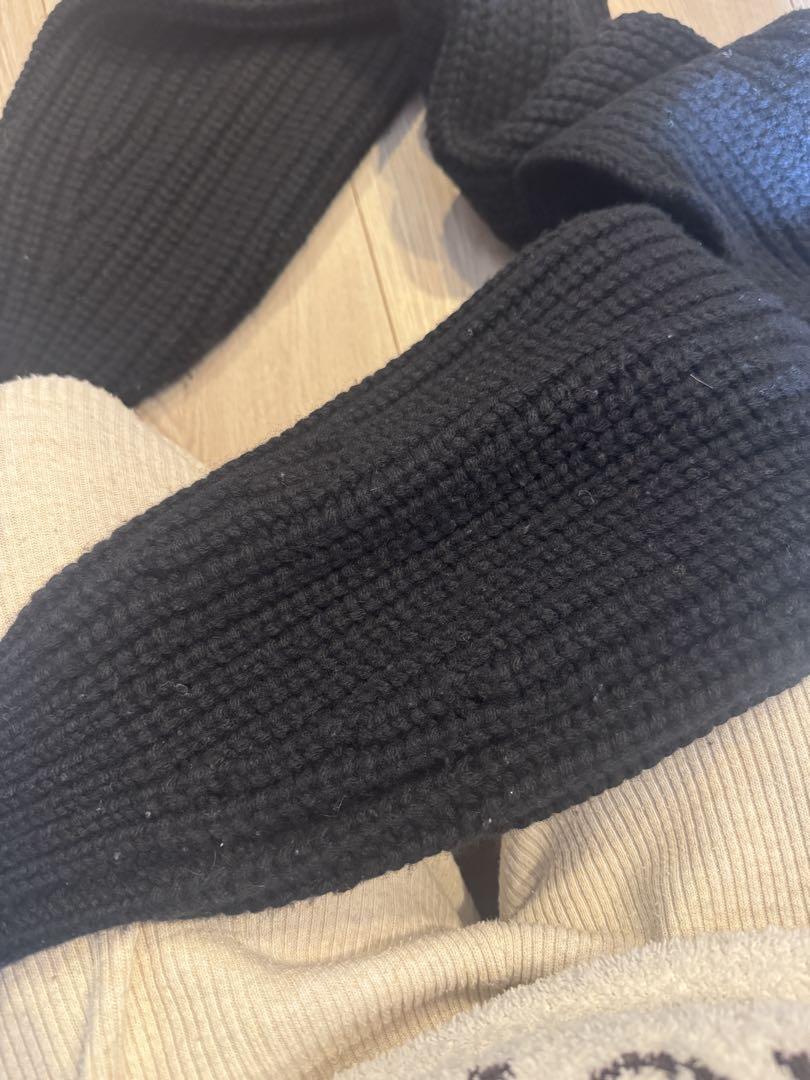 HYKE ハイク RIBBED SLEEVESリブスリーブ アームニット22aw
