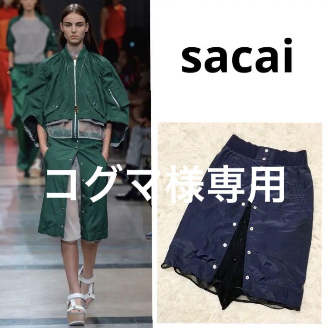 ョンの 2022ss様専用sacai アシンメトリープリーツスカート 稀少 Rn7JX