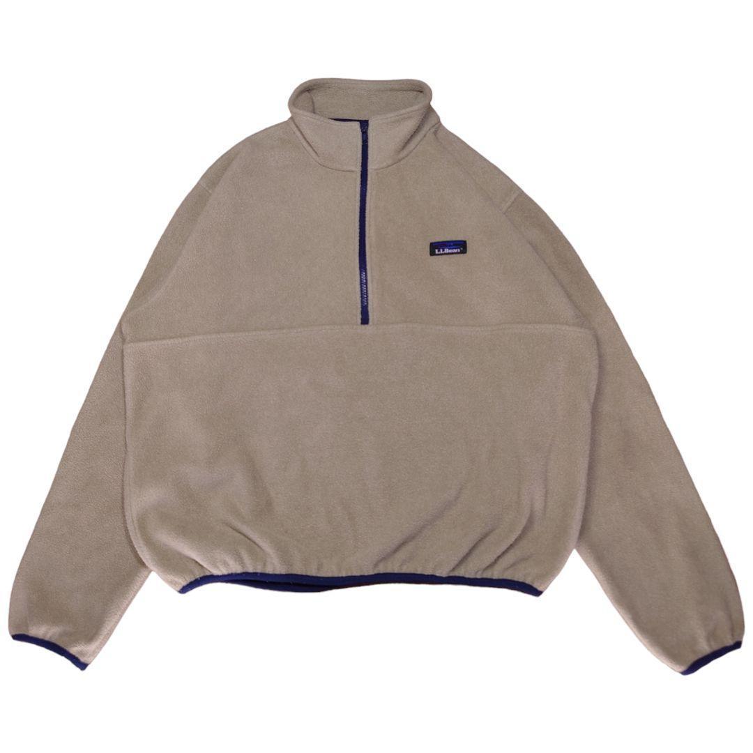 70s80sUSA製ハーフジップフリースプルオーバーLLBeanエルエルビーン 70s80sUSA製ハーフジップフリースプルオーバーLLBeanエルエルビーン