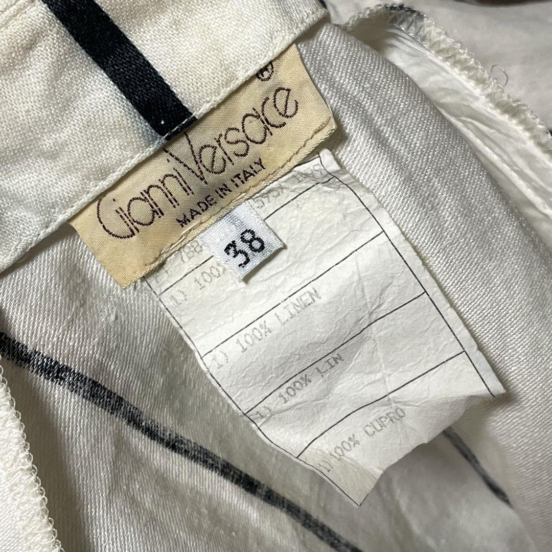 Gianni Versace ストライプ リネン 麻ジャケット Gianni Versace ストライプ リネン 麻ジャケット - メルカリ