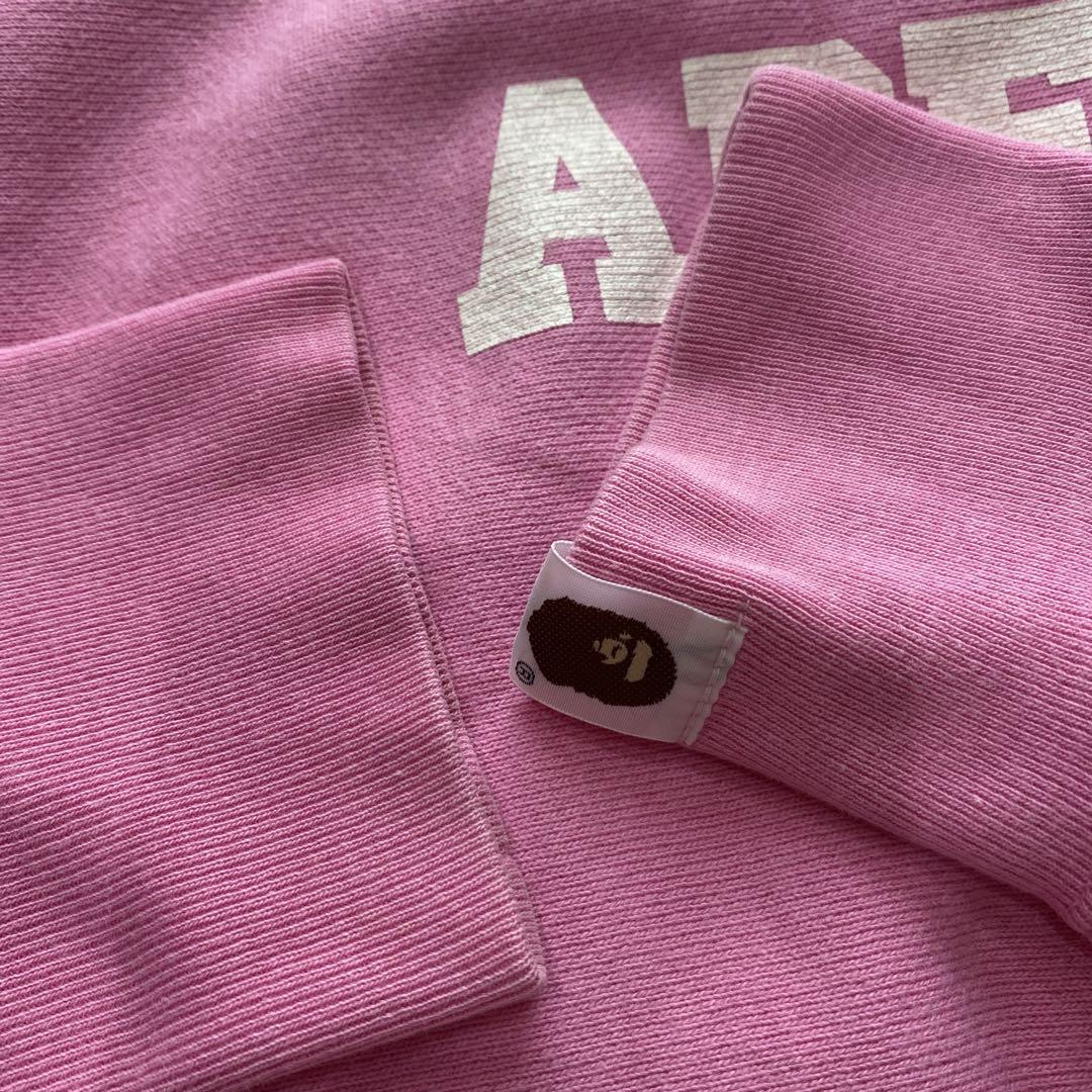 A BATHING APE エイプ スウェット BAPE  ピンク　初期