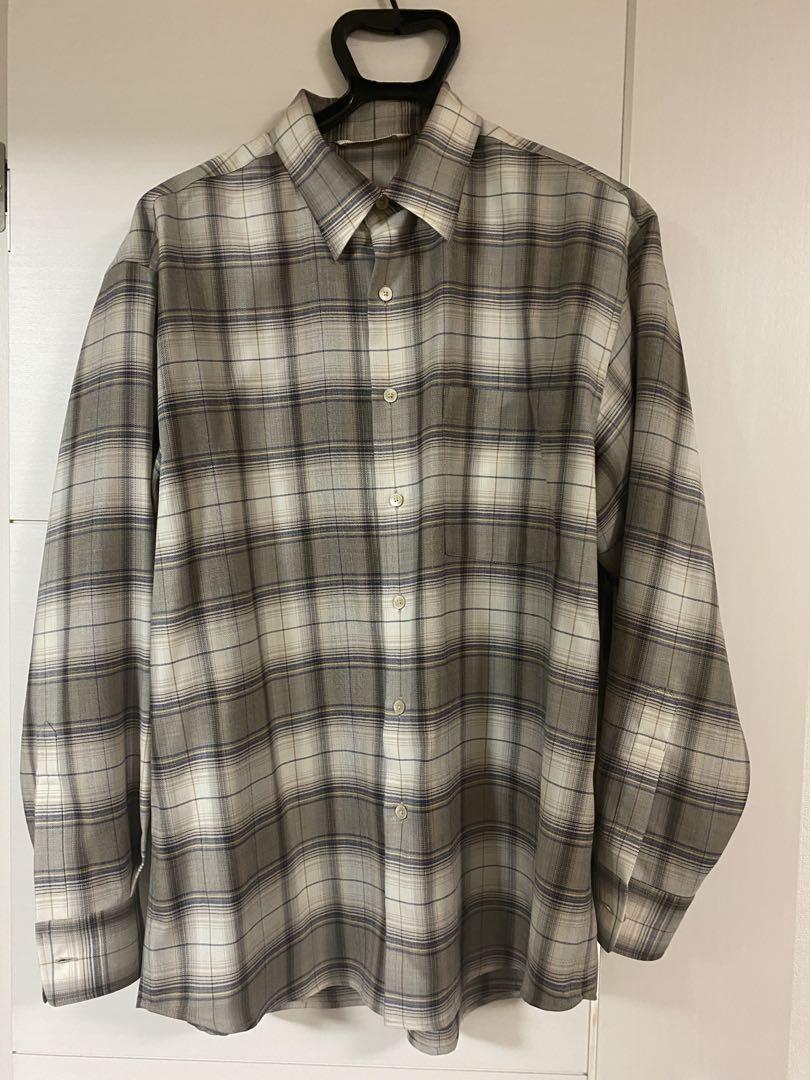 のあ様専AURALEE23AWSUPERLIGHTWOOL CHECKSHIRT