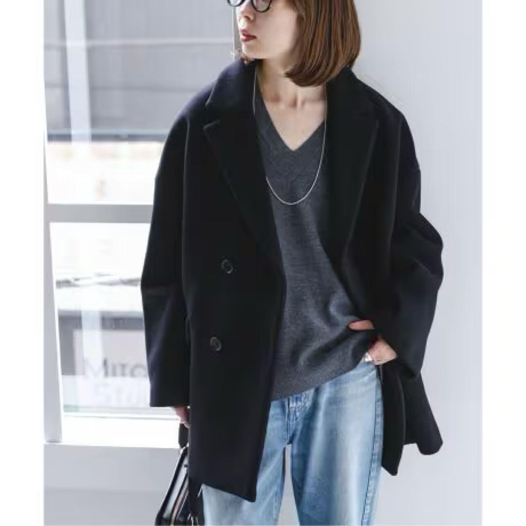 NOBLE MTRオーバーPコート 36 ブラックS Noble