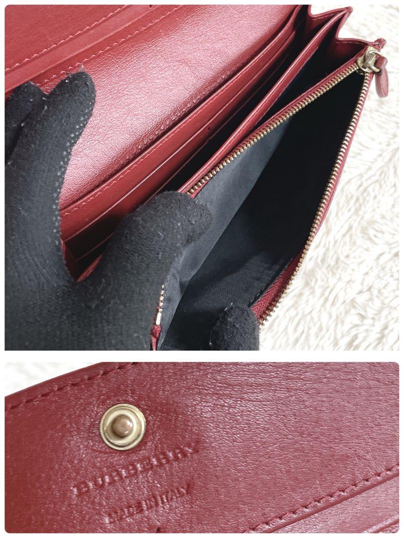 BURBERRY バーバリー ハウスチェック レザー 長財布 折り財布 総柄