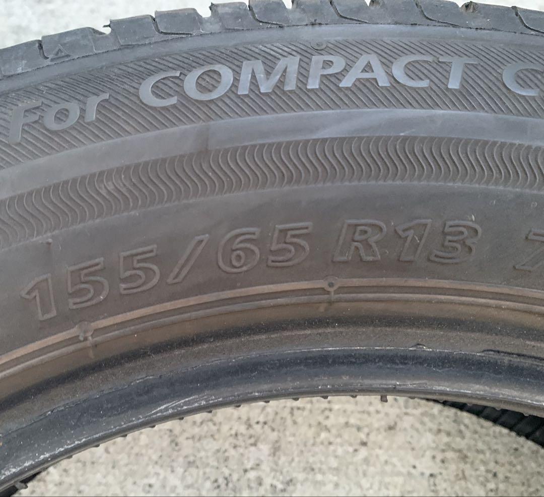 かつ　155/65 R13 ブリヂストン NH100C 中古4本セット