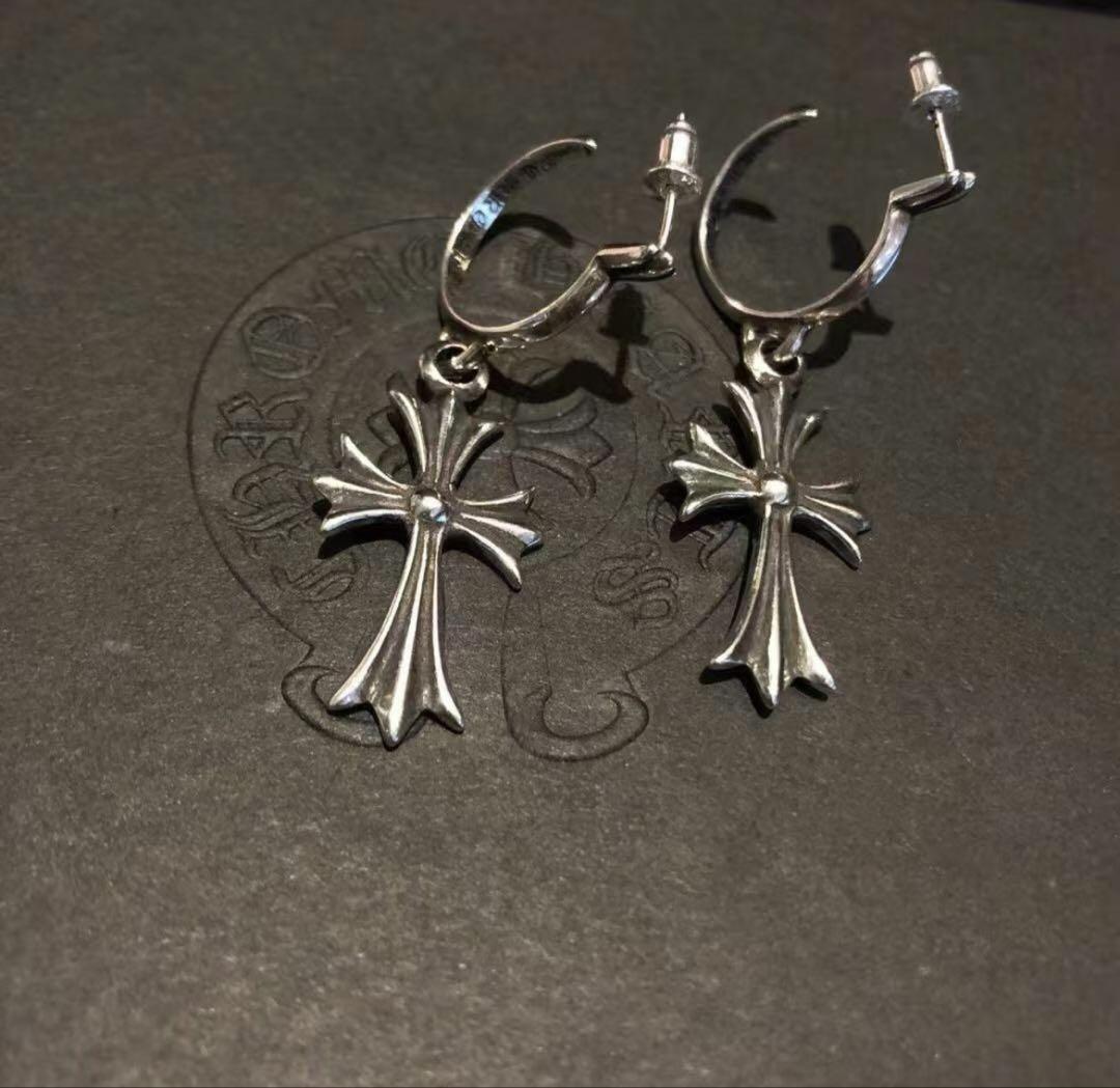Chrome Hearts クロムハーツ クロスモチーフピアス 両耳