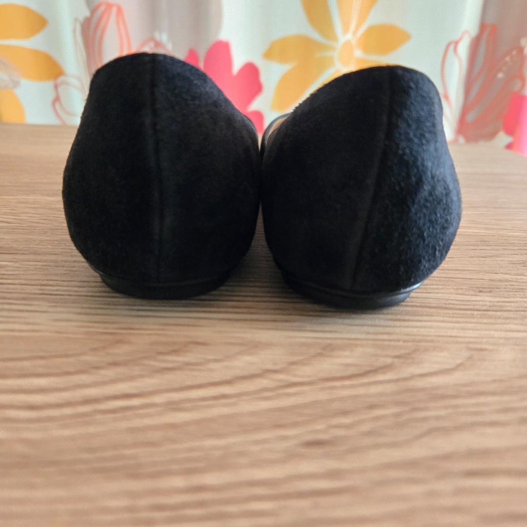 【美品】ジョルジオ アルマーニ スエードレザー ポインテッドトゥ パンプス