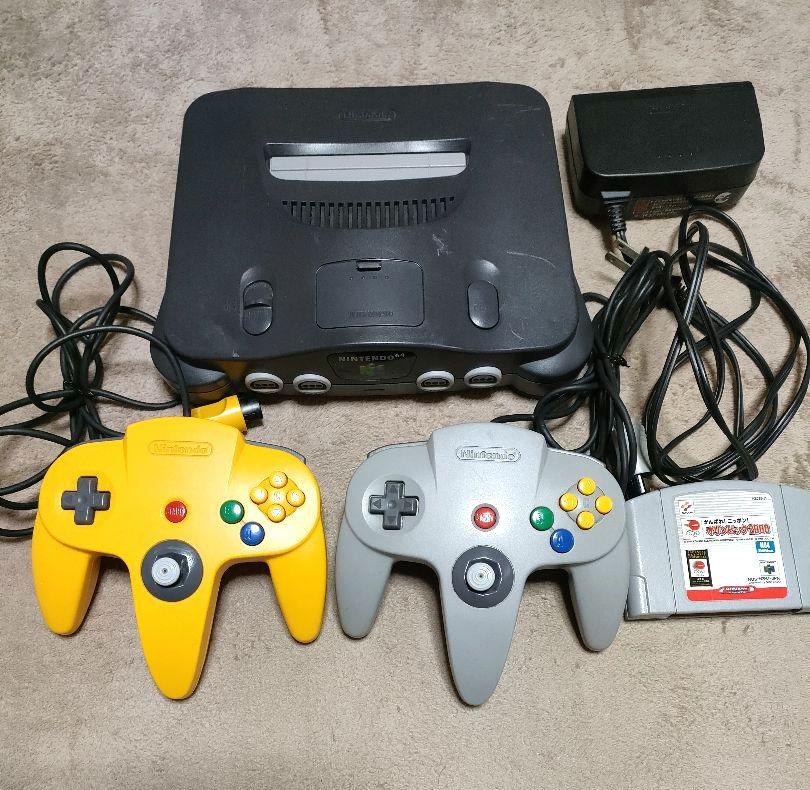 NINTENDO 64 本体  コントローラ x3 動作確認済み ニンテンドー64 Nintendo 64 本体 コントローラー 動作確認済み