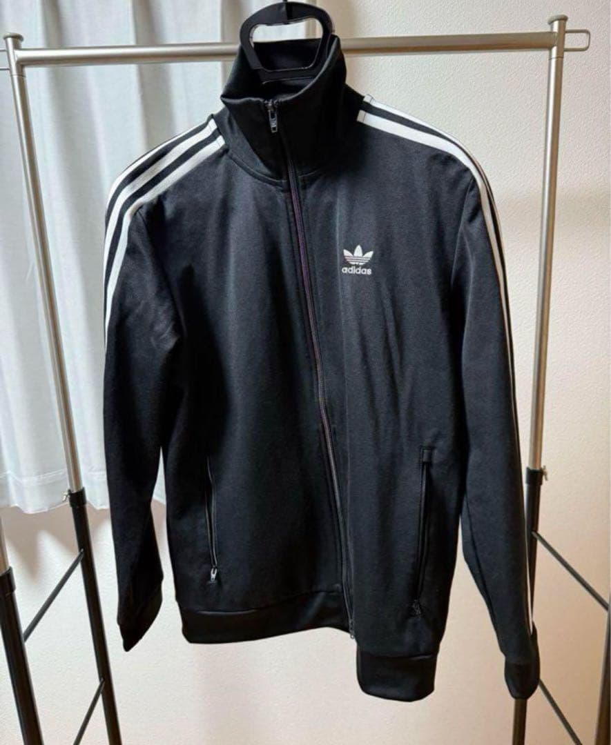adidas ブラック ジャージ トラックジャケット
