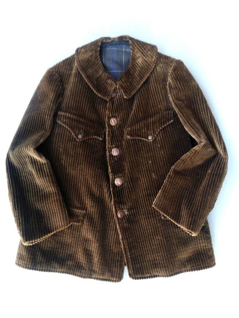 ヴィンテージ 30s 極太畝 ジャケット コーデュロイ フレンチ ヴィンテージ 30s 極太畝 ジャケット コーデュロイ フレンチ