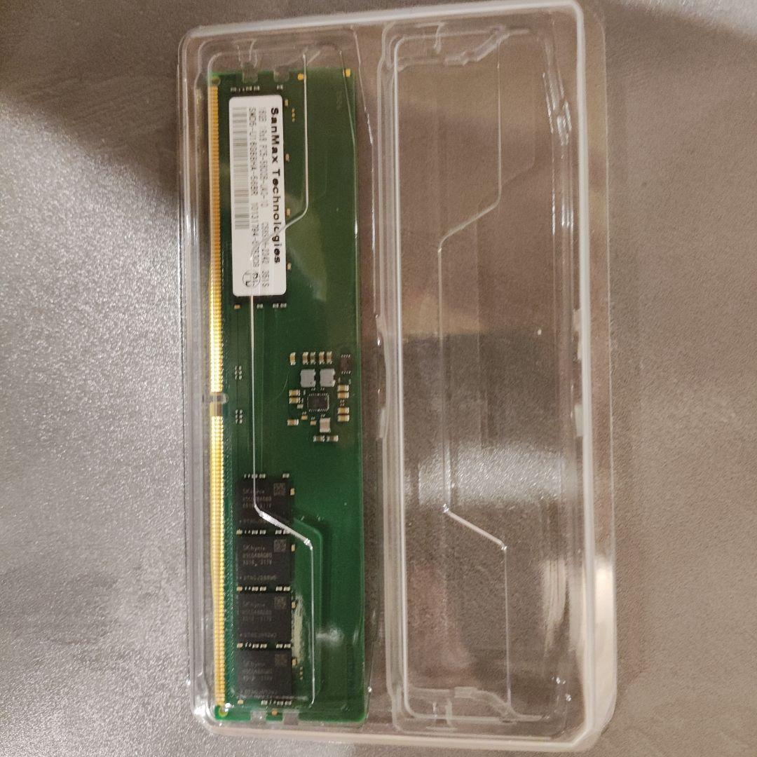 ほぼ未使用）SanMax DDR5-5600 16GB×2メモリ動作確認済 動作確認済DDR5-5600 16GB 1枚 デスクトップ用メモリ SanMax