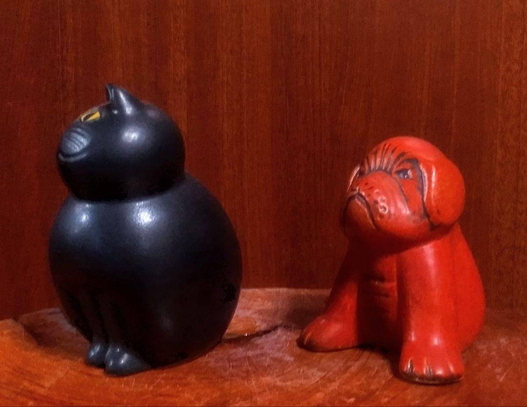 リサラーソン ボクサー＆ミアオールブラック 北欧 美品