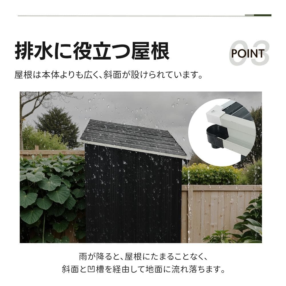 薪小屋 L152×W91×H174cm 屋外屋根付き 耐荷重300KG 薪棚新品、♥ HRDEVELOPMENT_JP