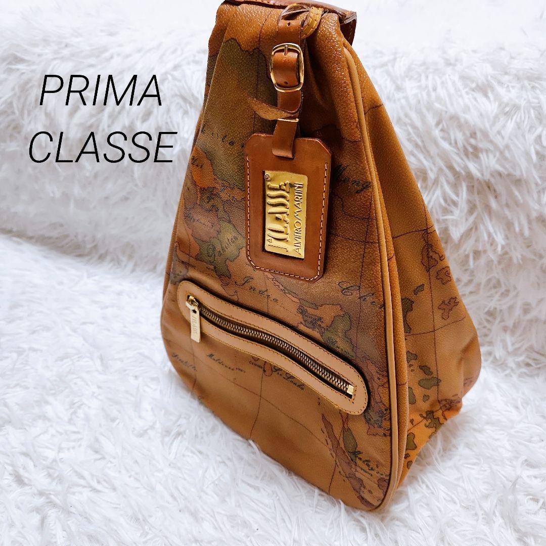 【美品】プリマクラッセ 地図柄 ウエストポーチ ボディバッグ PRIMA CLASSE プリマクラッセ 地図柄 ボディバッグ バッグ
