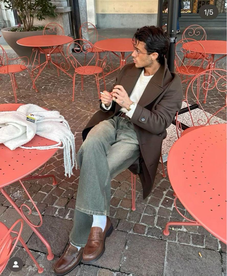 COLE HAAN ダークブラウン ローファー 革靴