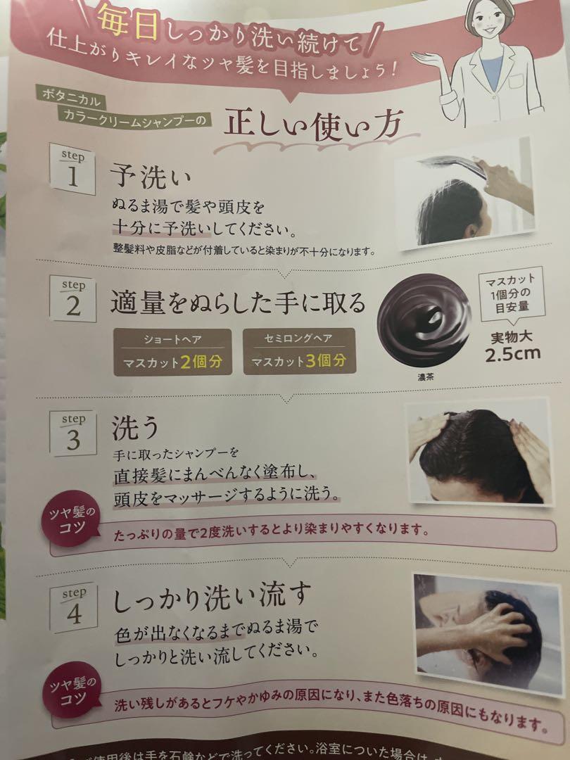 ヘアボーテボタニカル　ダークブラウン 200ml 2本セット G891 ヘアボーテ ボタニカルカラークリームシャンプー ダーク