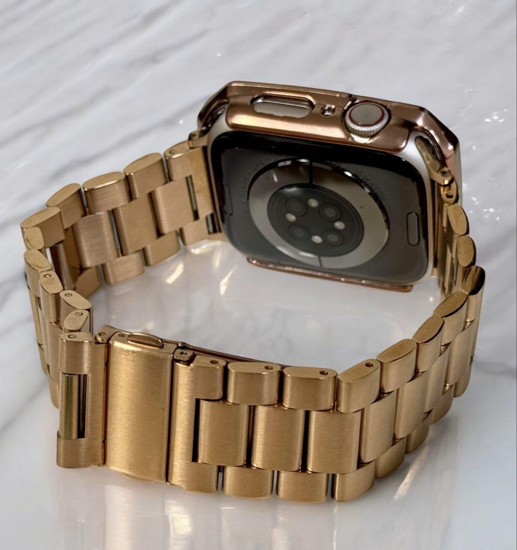r★アップルウォッチバンド　ステンレスベルト　Apple Watchカバー