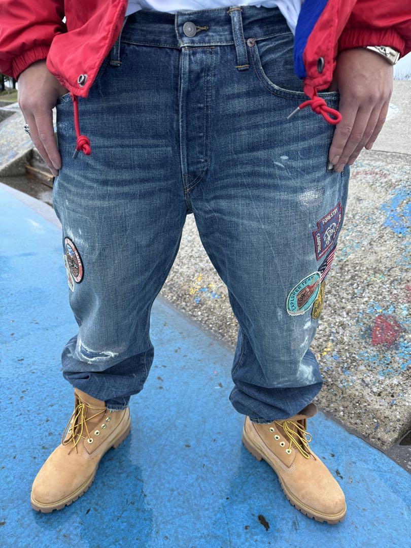 Polo Ralph Laurenパッチワークデザイン デニムパンツ