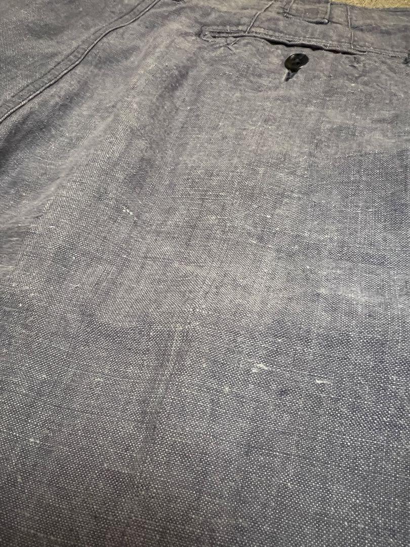 50s FRENCH NAVY LINEN Shorts フレンチネイビー