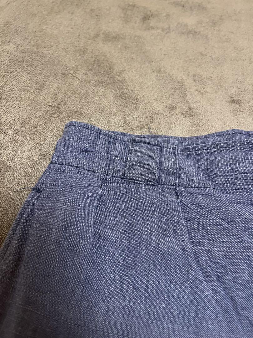 50s FRENCH NAVY LINEN Shorts フレンチネイビー