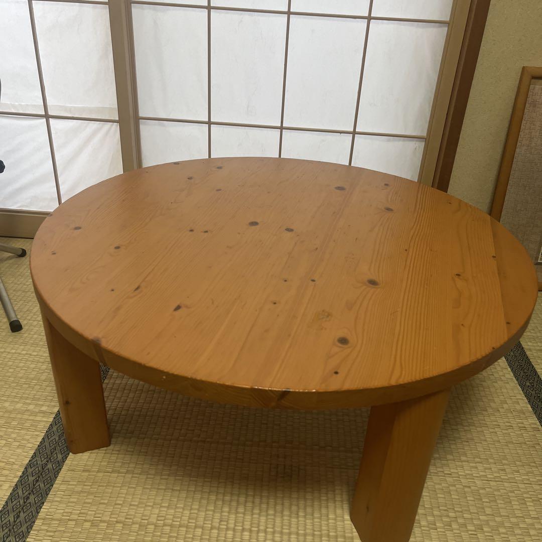 丸型 折りたたみローテーブル 円卓 ちゃぶ台　ニトリ