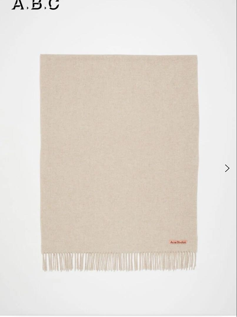 美品Acne Studios フリンジウールスカーフ マフラー　大判