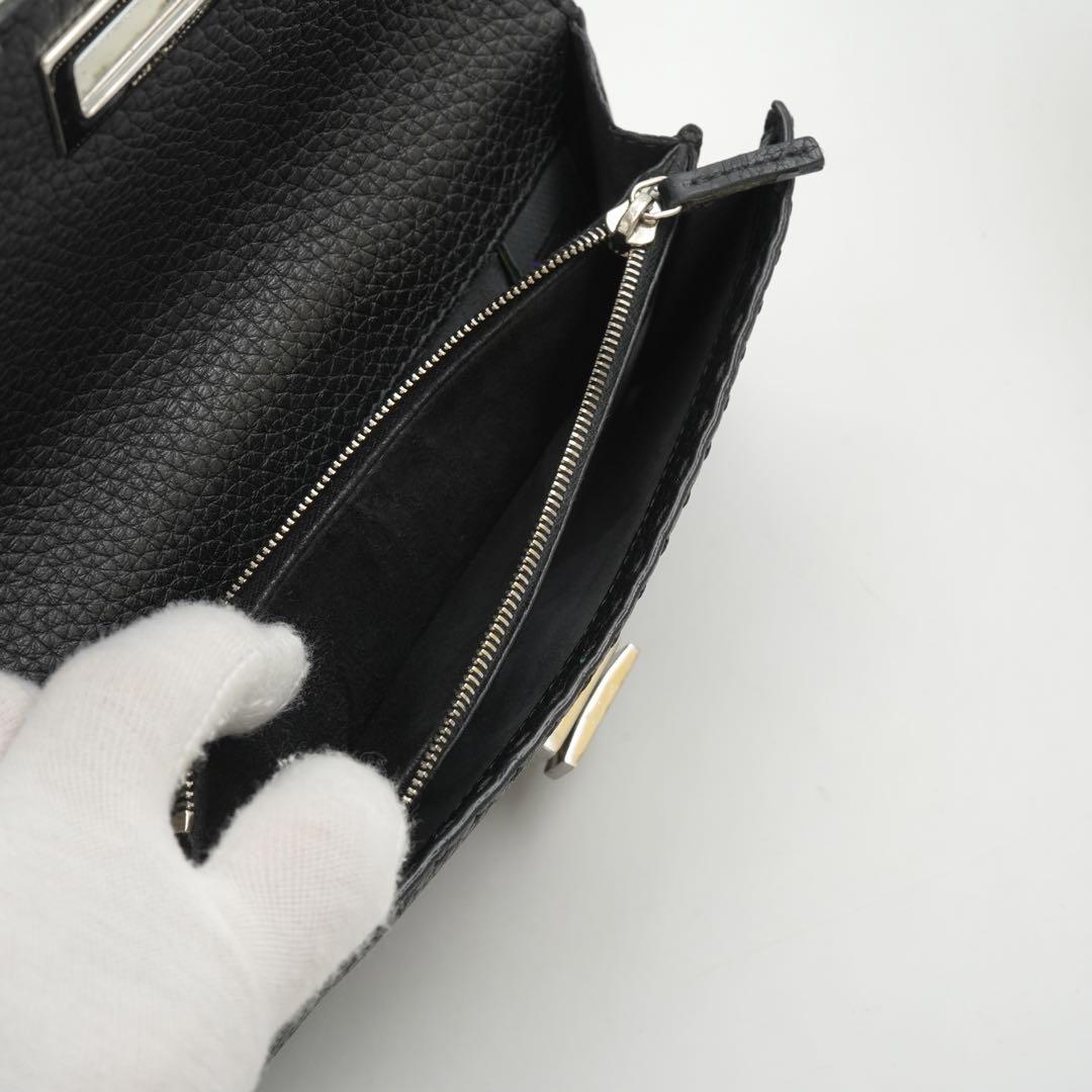 ✨極美品✨　FENDI フェンディ　二つ折り財布　セレリア　ピーカブー　黒