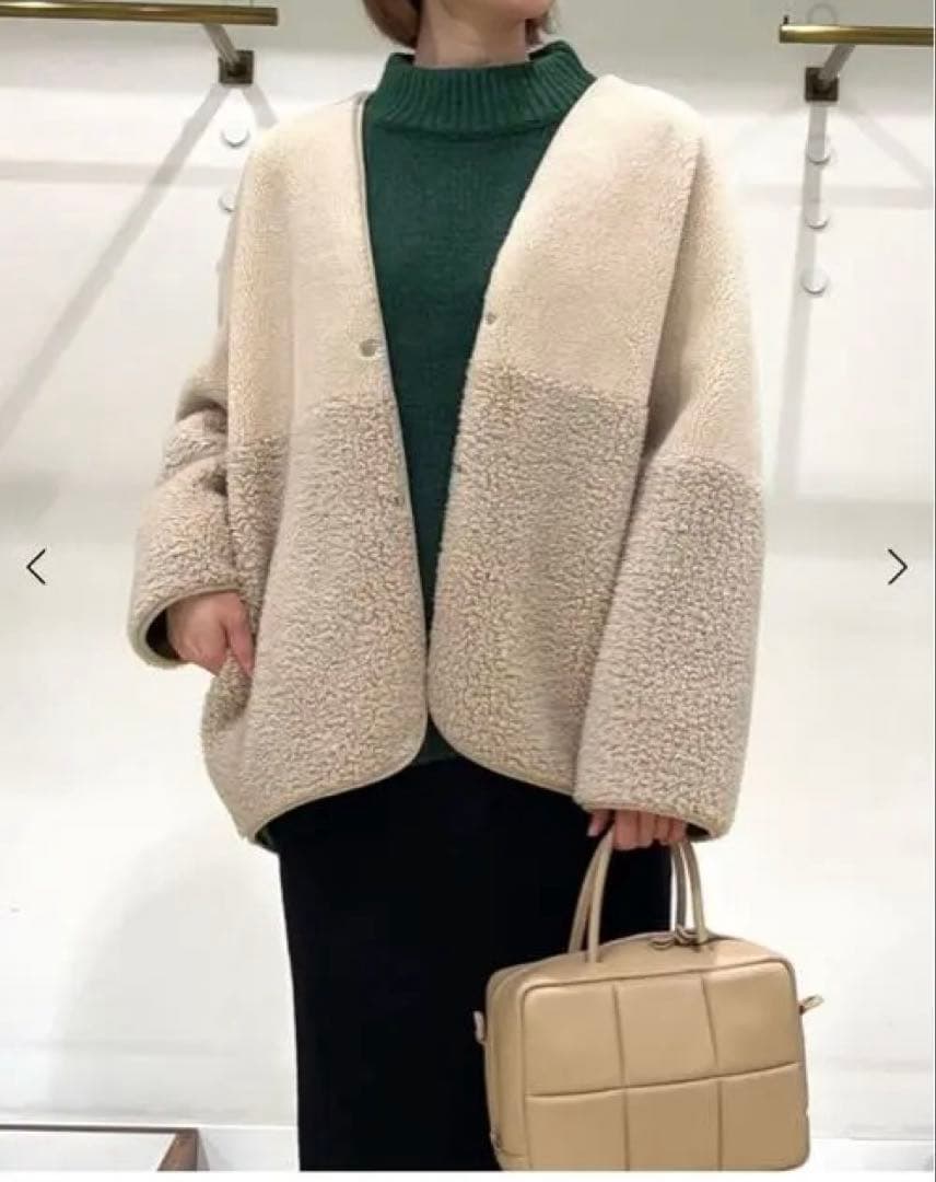 FENNEL リバーシブルボアムートンコート サンドベージュ 38M SCOT CLUB