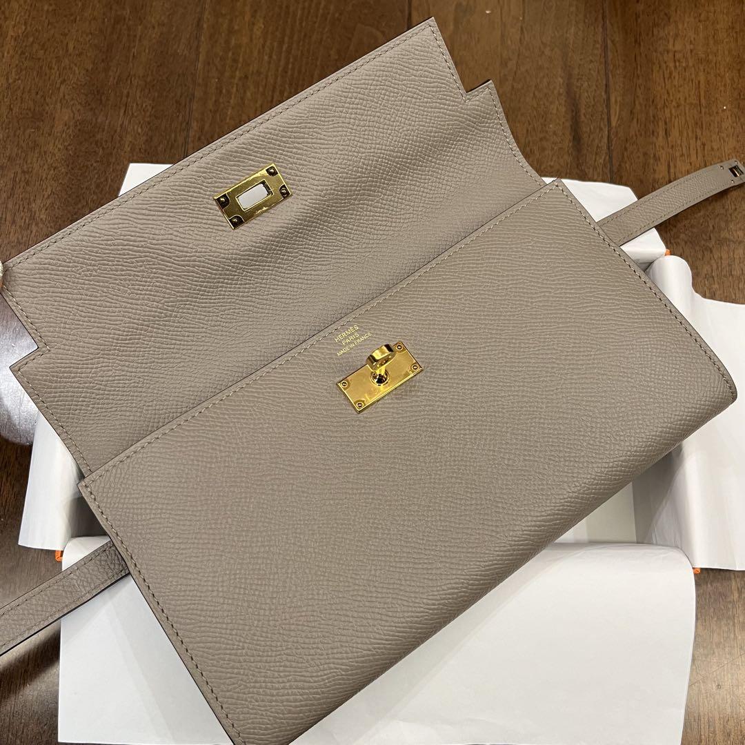 エルメス HERMES ケリーウォレット ロング グリアスファルト