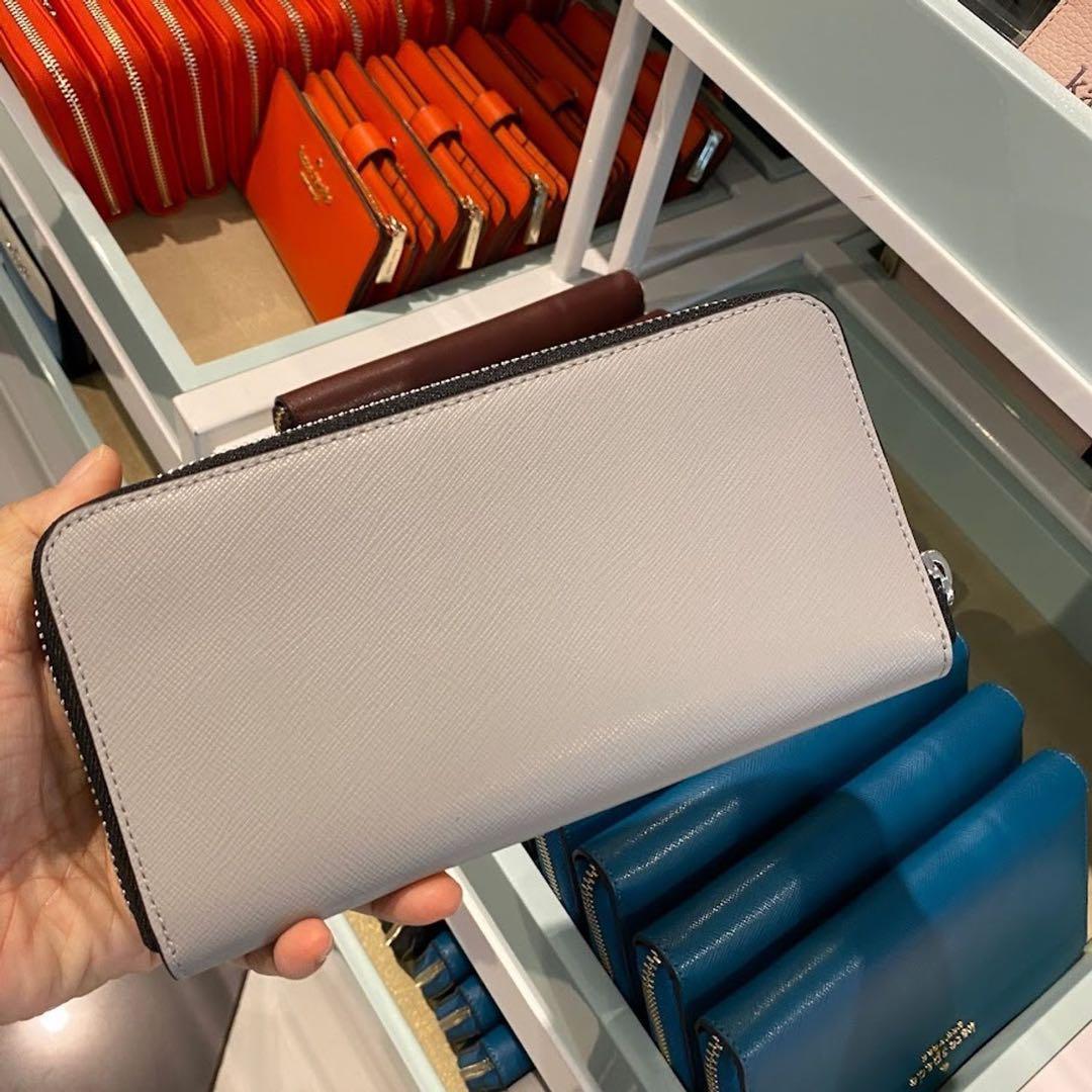 kate spade ケイトスペード 財布 グレー ホワイト レディース メンズ
