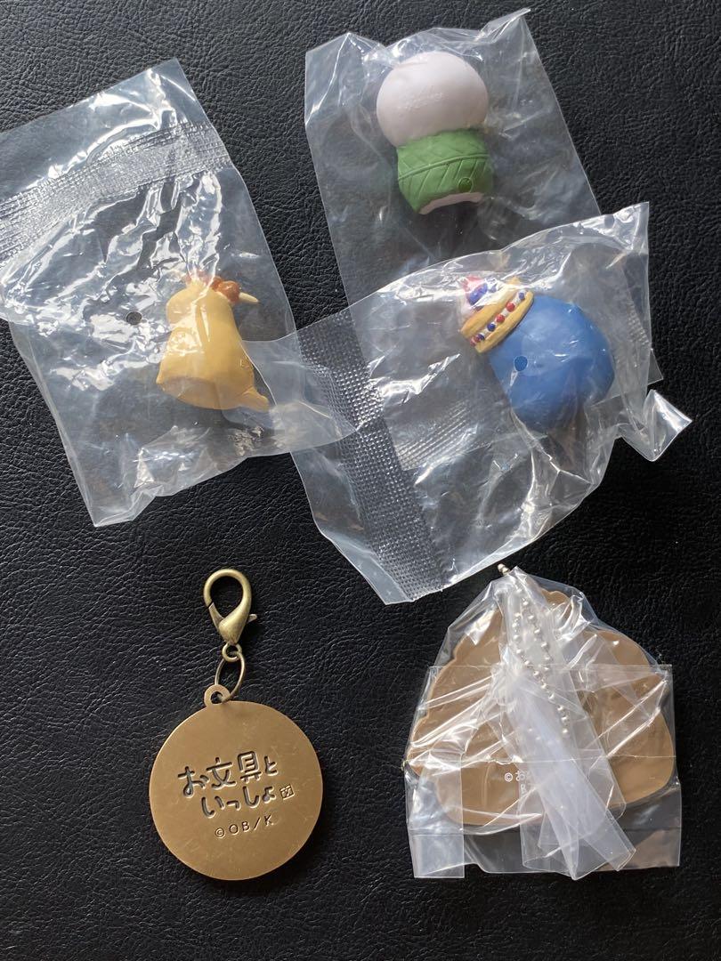 お文具といっしょ　ラバー　キーホルダー　セット　まとめ　バラ売り可　完売品 お文具といっしょ フィギュア ラバーキーホルダー メダル