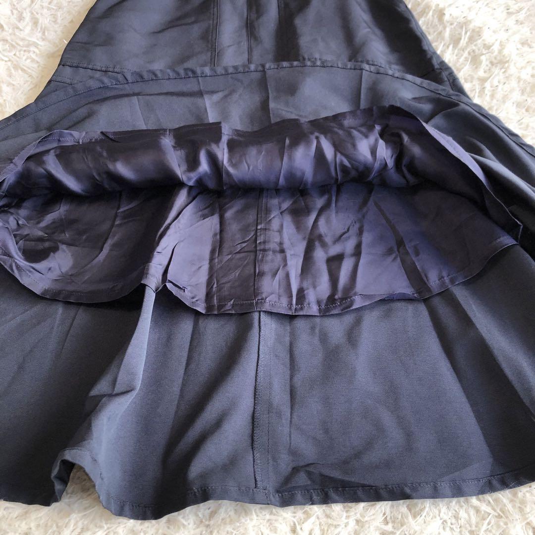 極美品☆イエナ T/Cグログランデザイントラペーズスカート