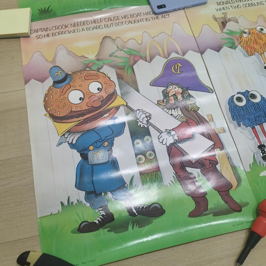 マクドナルドランド キャラクター ポスター 1976年 McDonal hE17 マクドナルドランド キャラクター ポスター 1976年 McDonal hE17