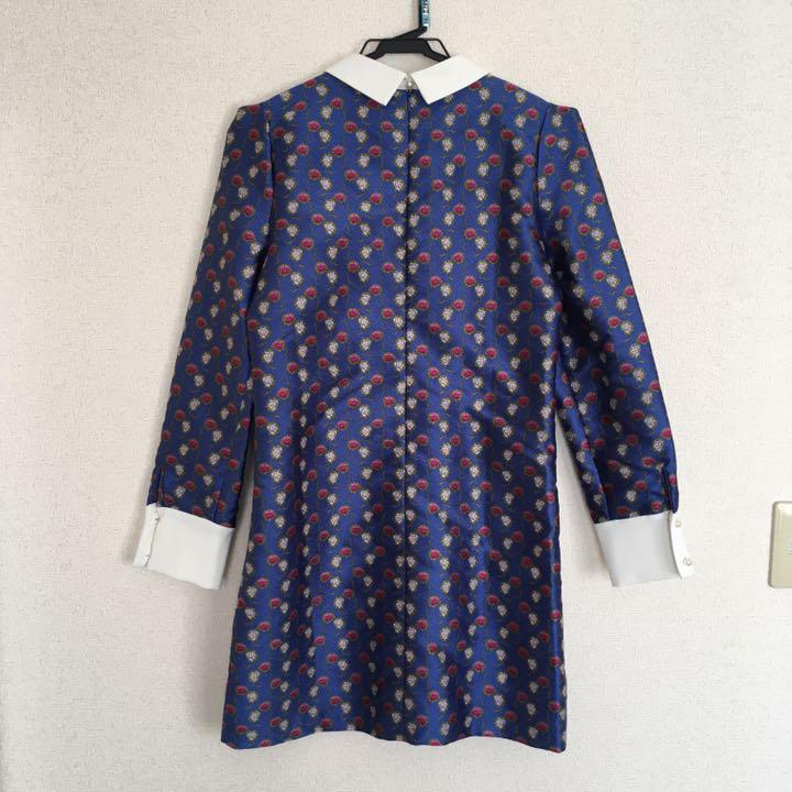 爆買い即納 美品 花柄ボウタイミニワンピースドレス ブルー uYrQk-m84787264310 sister jane 好評人気