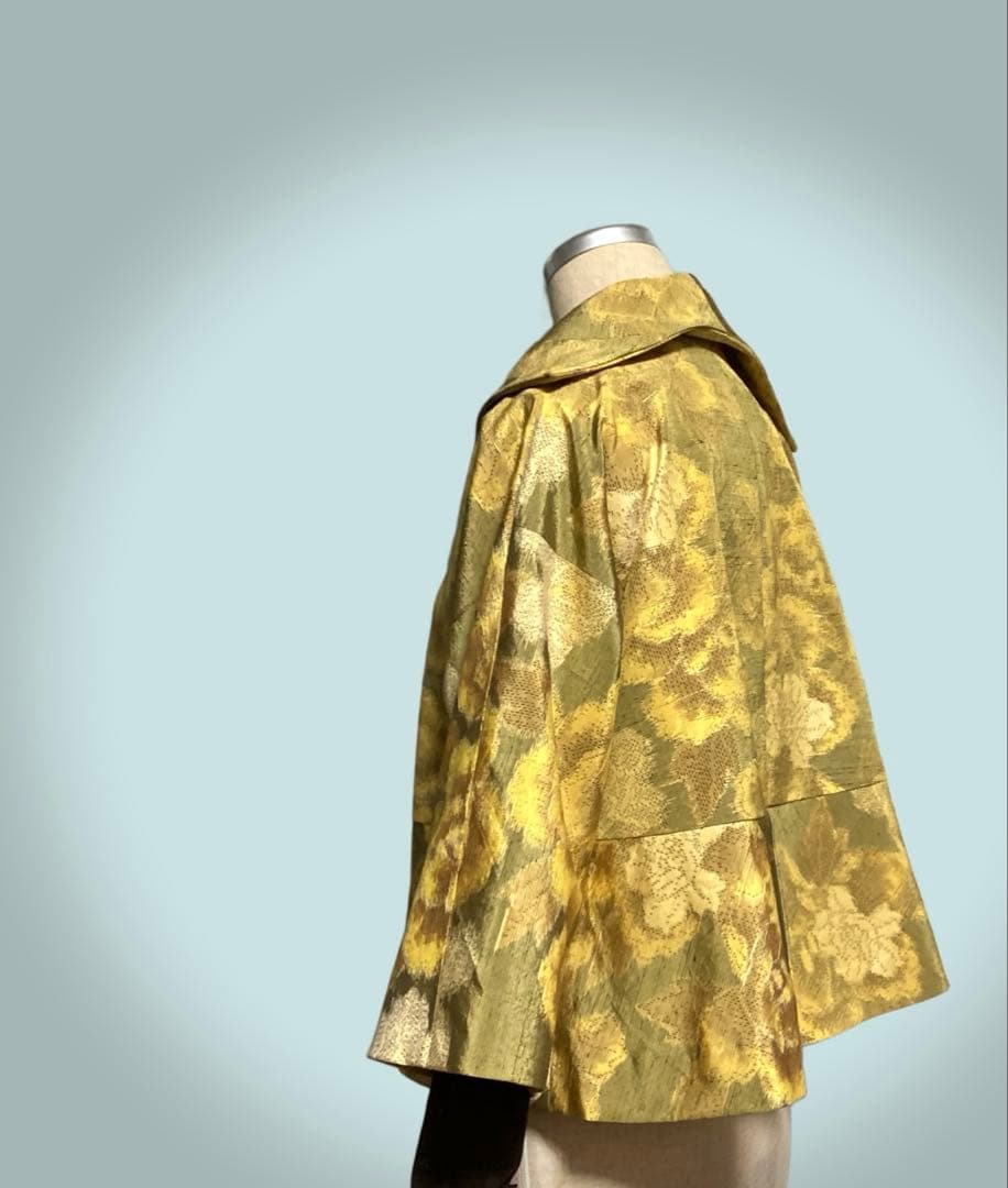 正絹紬リメイク 1950年代調ヨーロピアンレトロ