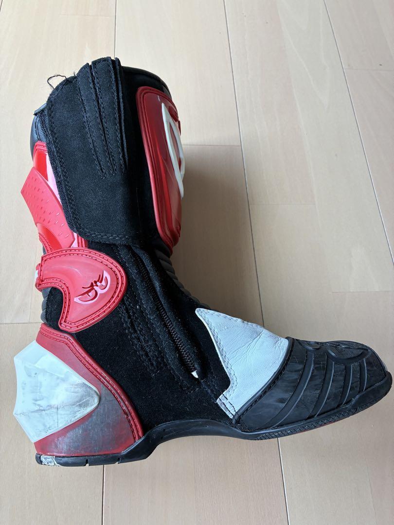 BERIK バイク用ブーツ 24cm レッド/ブラック