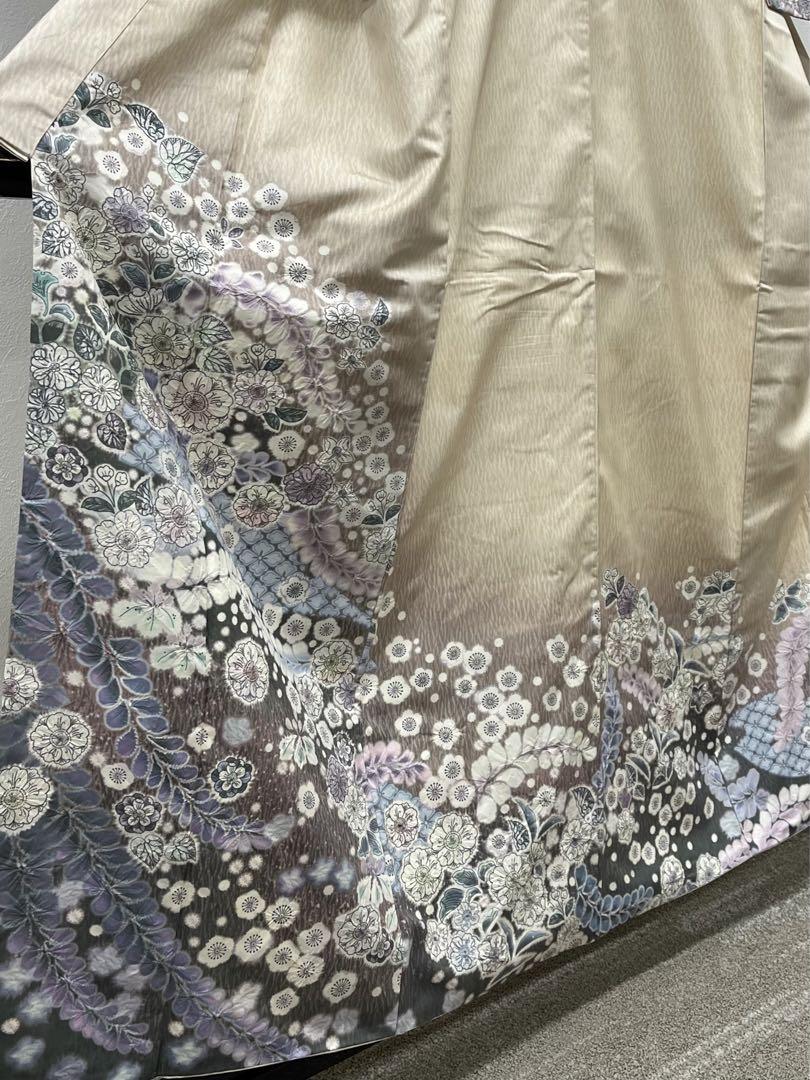 辻ヶ花 絞り加工 付け下げ 訪問着 紬地 染め 正絹 X271 着物・浴衣 辻ヶ花 絞り加工 付け下げ 訪問着 紬地 染め 正絹 X271 着物・浴衣