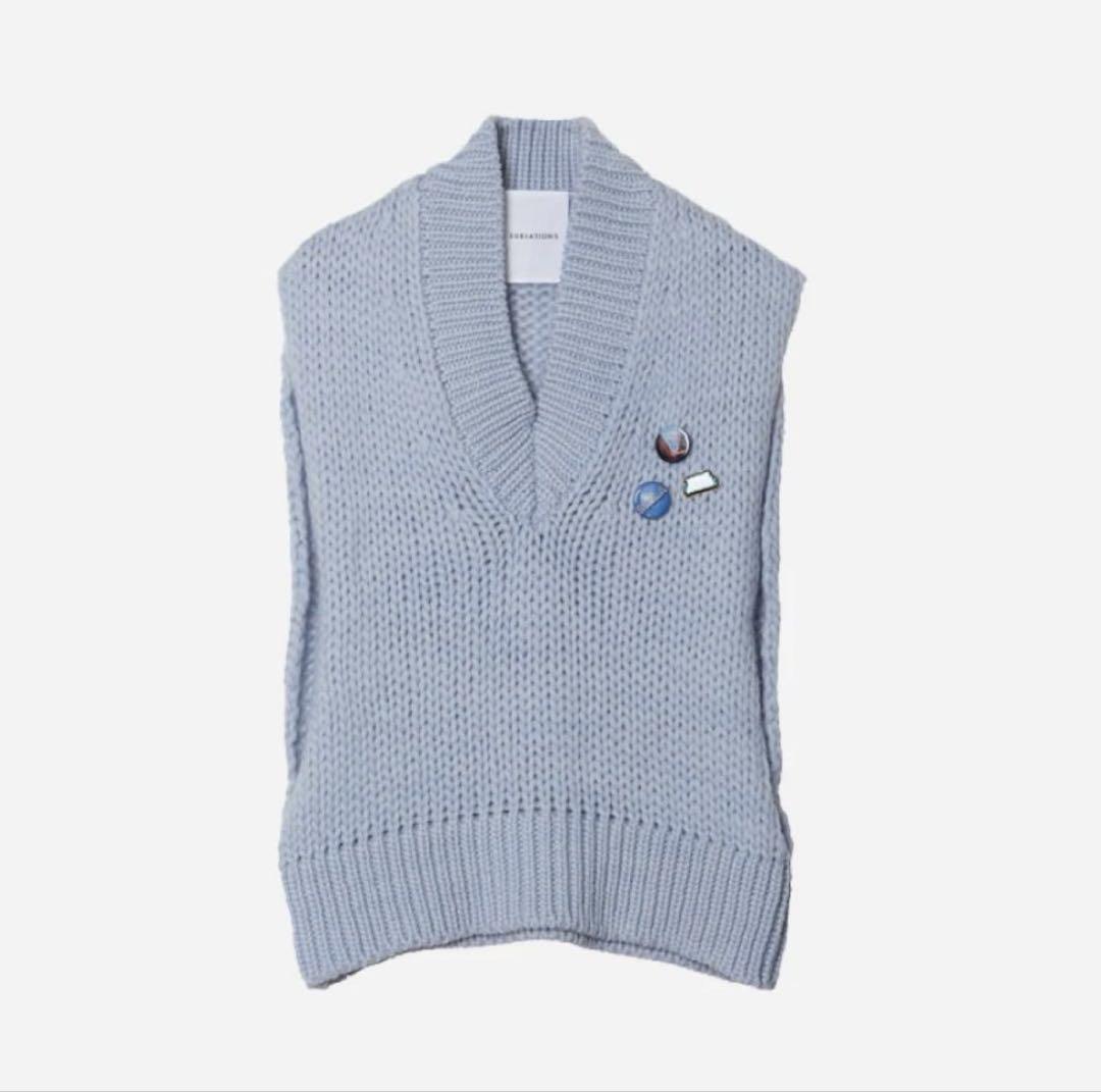 SUBLATIONS LOW GAUGE KNIT V-NECK ベスト ニット